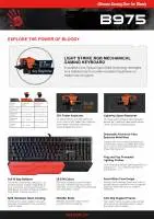 Геймърска механична клавиатура A4tech Bloody B975  Brown switch