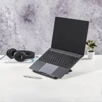 HAMA Стойка за лаптоп "Metal", 4-степенно накланяне, сгъваема, до 40 см (15,6"), сива