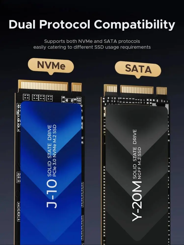Orico външна кутия за диск/докинг станция Storage - Case/Docking Station - M.2 NVMe/NGFF - IT18C3-GY