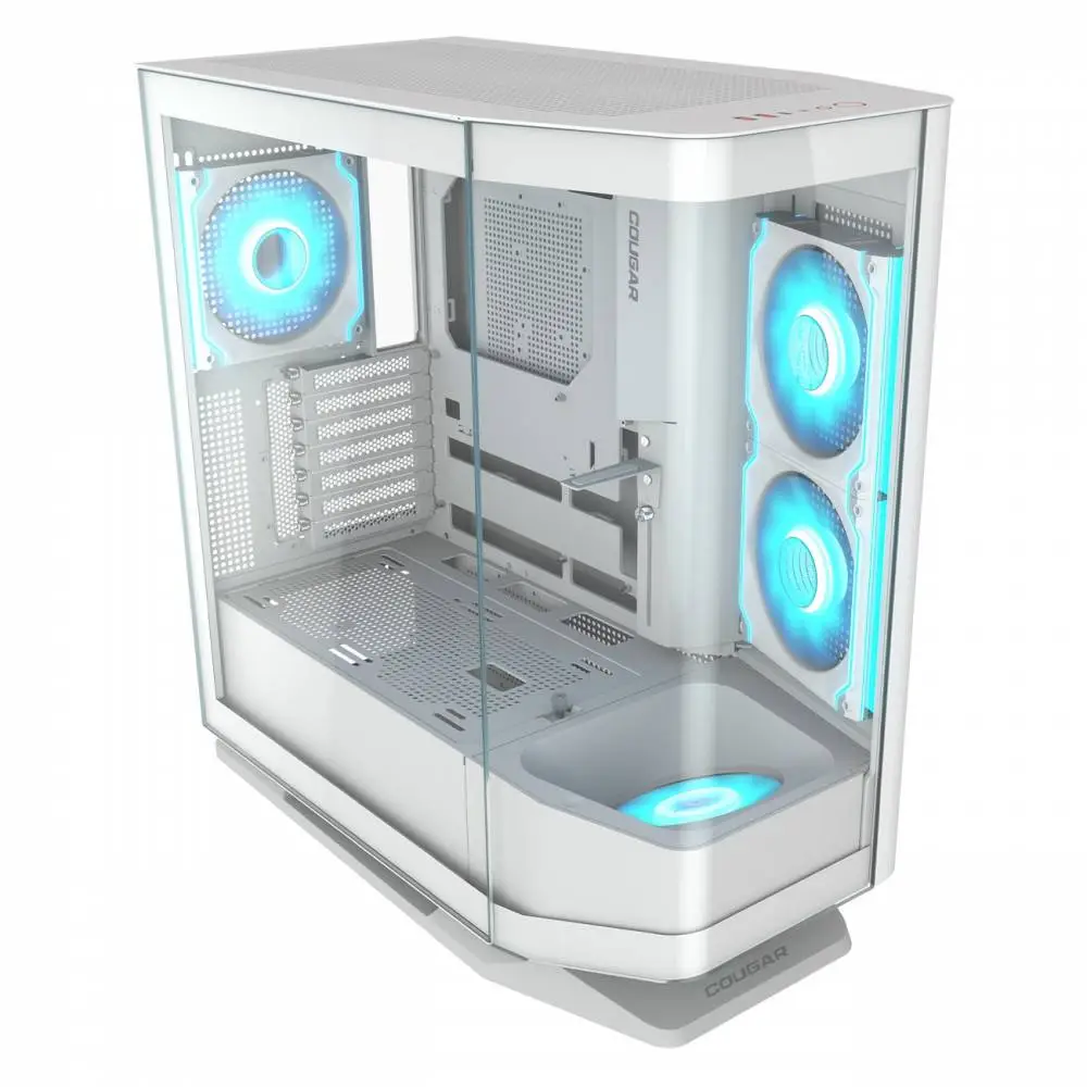 Кутия COUGAR FV270 RGB White Mid tower Tempered Curved Glass Case - CGR-58M6W-RGB