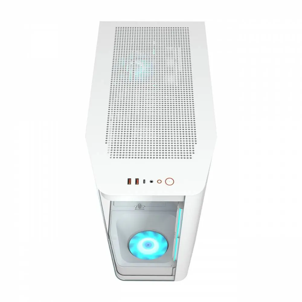 Кутия COUGAR FV270 RGB White Mid tower Tempered Curved Glass Case - CGR-58M6W-RGB