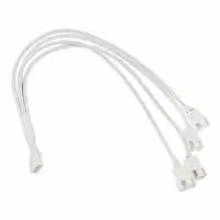 Кабел Kolink PWM 1-4 Сплитер - 35 cm, оплетен, Бял