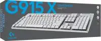 Безжична геймърска механична клавиатура Logitech G915X White Lightspeed - GL Tactile Switch
