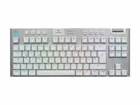 Безжична геймърска механична клавиатура Logitech G915X White Lightspeed TKL - GL Tactile Switch