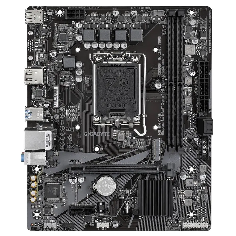 Дънна платка GIGABYTE H610M K V2 DDR5 LGA1700