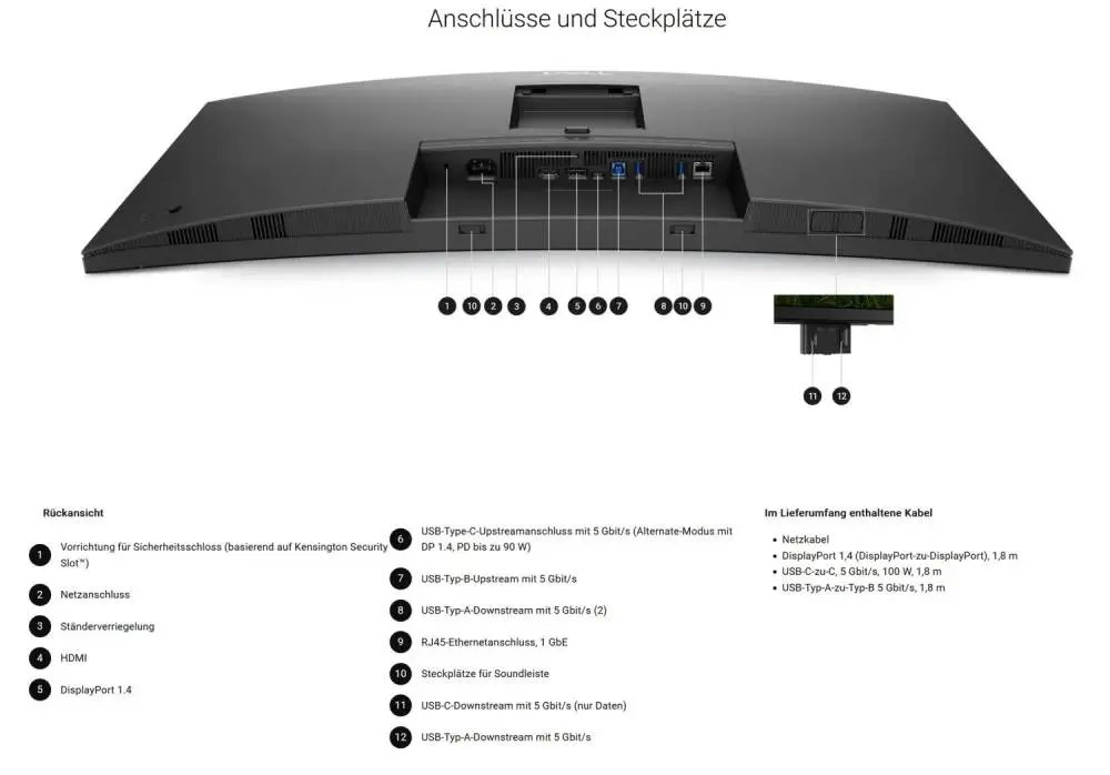 Монитор Dell P3425WE, 34.1", IPS, UWQHD 3440x1440, 100Hz, 5ms, USB-C, DisplayPort, HDMI, VESA, KVM
