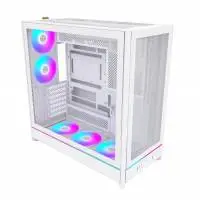 Кутия Montech HS01 PRO (W) Case ATX 5 x 120 mm ARGB Fans, USB-C, White