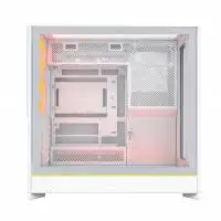 Кутия Montech HS01 PRO (W) Case ATX 5 x 120 mm ARGB Fans, USB-C, White