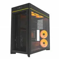 Кутия Montech HS01 PRO (W) Case ATX 5 x 120 mm ARGB Fans, USB-C, Black