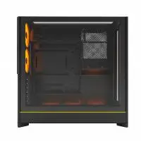 Кутия Montech HS01 PRO (W) Case ATX 5 x 120 mm ARGB Fans, USB-C, Black