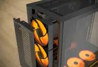 Кутия Montech HS01 PRO (W) Case ATX 5 x 120 mm ARGB Fans, USB-C, Black