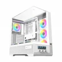 Кутия Xigmatek Vision Arctic Case EATX 7 ARGB Fans, LCD Display Panel, Smart Fan Control