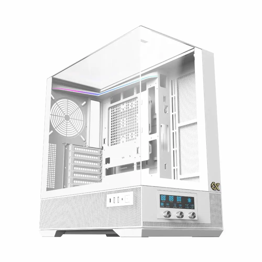 Кутия Xigmatek Vision Arctic Case EATX 7 ARGB Fans, LCD Display Panel, Smart Fan Control