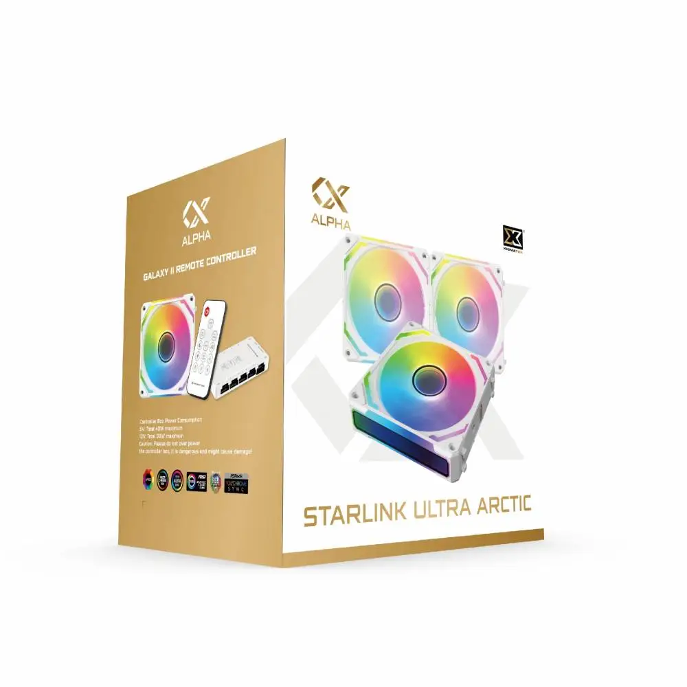 Вентилатори Xigmatek Starlink Ultra Arctic Fan Pack 3-in-1 3x120mm Infinity Mirror A-RGB