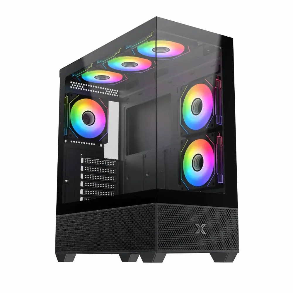 Кутия Xigmatek Alphard Black Case EATX 6 ARGB fans