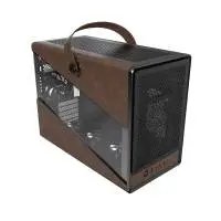 Кутия Montech Heritage PRO Black USB-C, Leather, 4 x 120 mm Fans