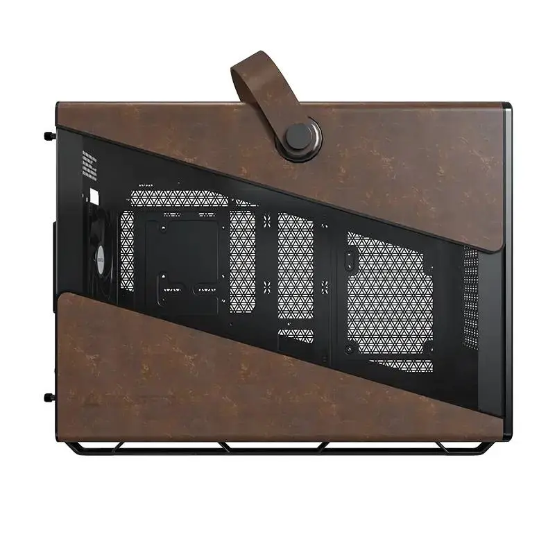 Кутия Montech Heritage PRO Black USB-C, Leather, 4 x 120 mm Fans