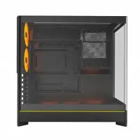 Кутия Montech HS02 PRO (B) Case ATX 5 x 120 mm ARGB Fans, USB-C, Black