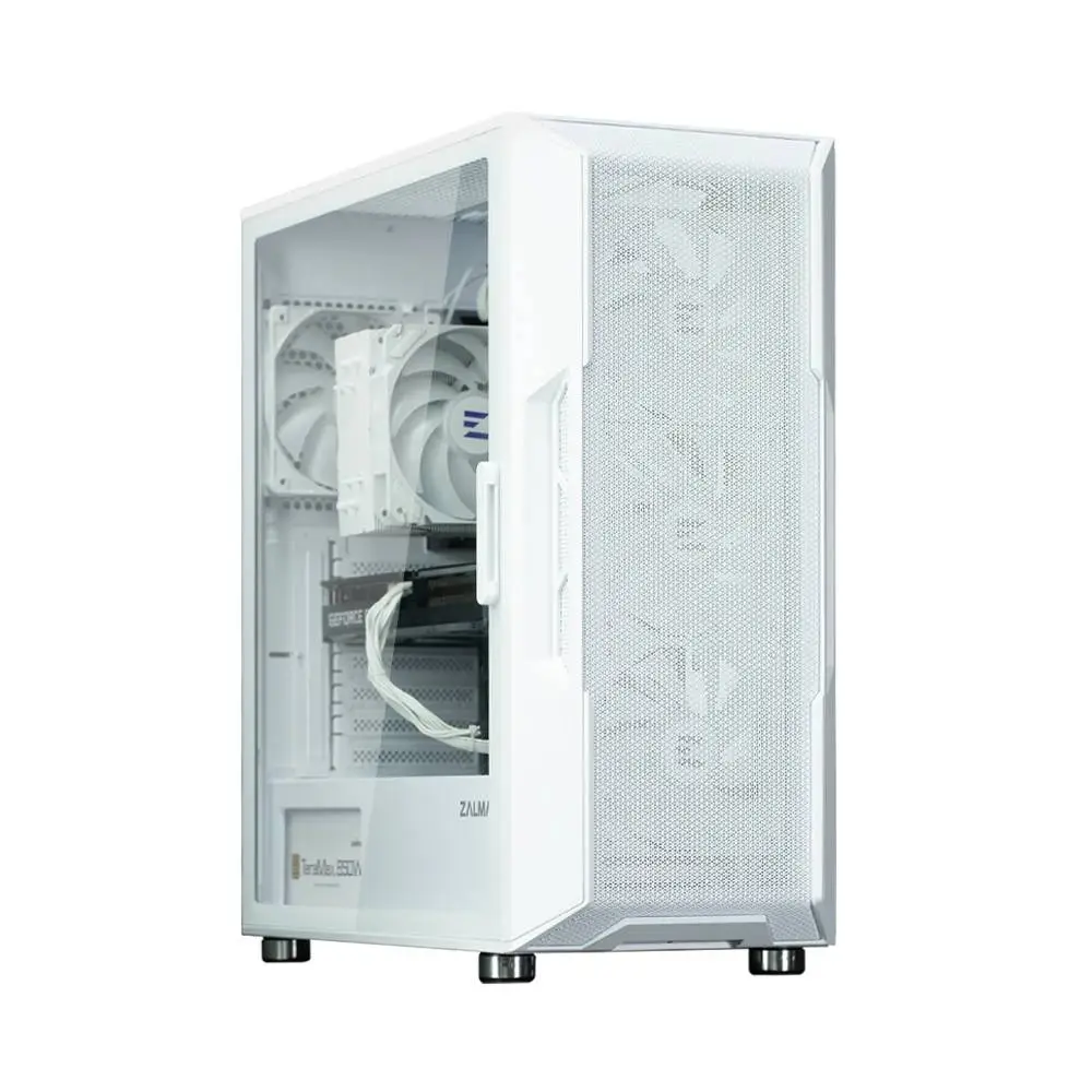 Кутия Zalman i3 NEO ARGB White Case ATX Mesh, aRGB, Tempered Glass