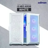 Кутия Zalman i3 NEO ARGB White Case ATX Mesh, aRGB, Tempered Glass