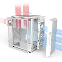 Кутия Zalman i3 NEO ARGB White Case ATX Mesh, aRGB, Tempered Glass
