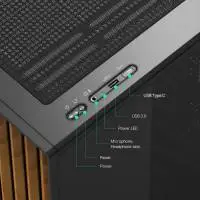 Кутия Zalman P10 NAMU BLACK Case mATX, Wood, USB-C