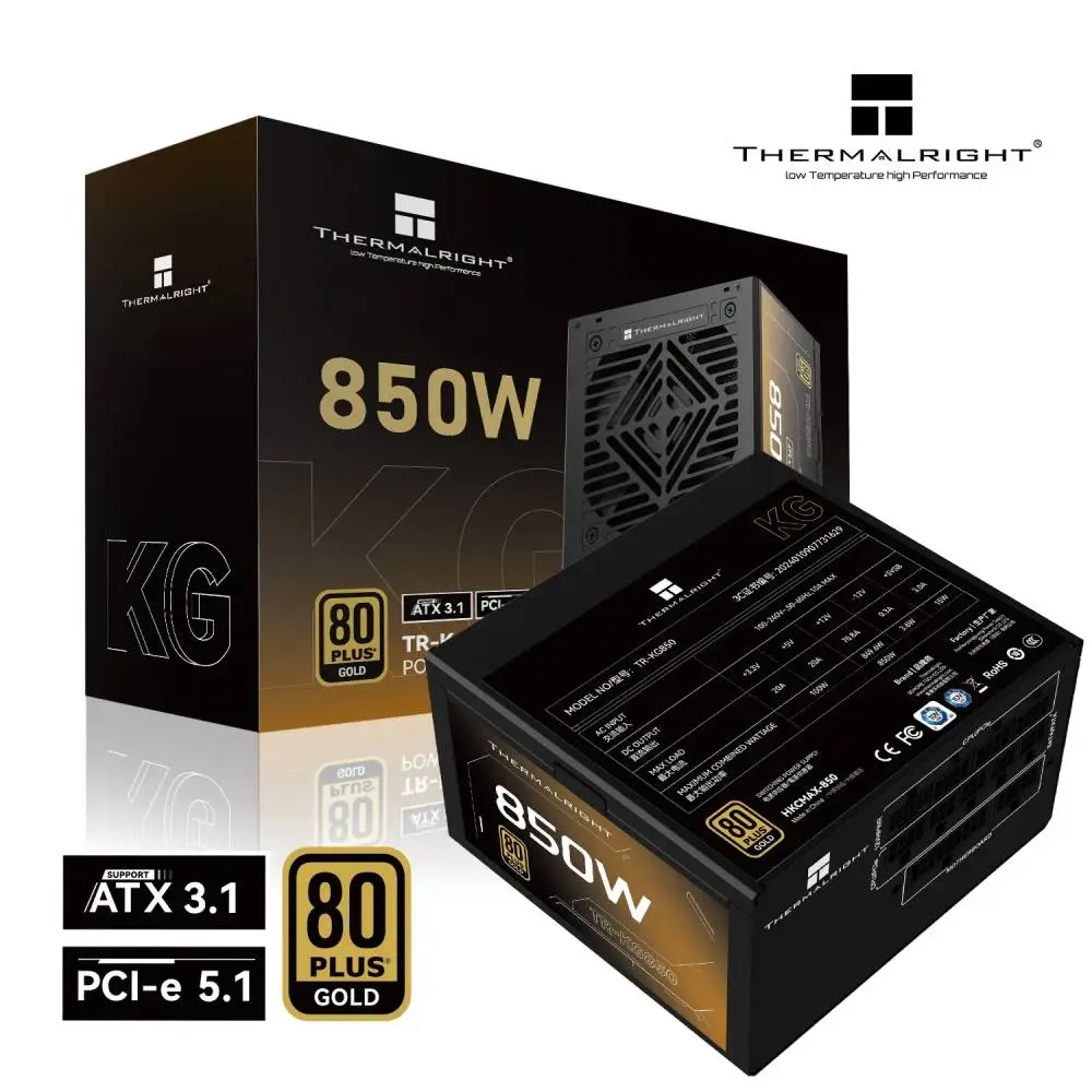 Захранване Thermalright TR-KG850 PSU ATX 3.1 850W Gold, Full Modular
