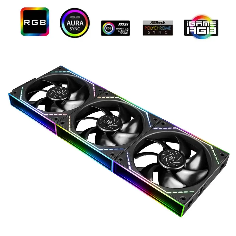 Вентилатори Thermalright TL-M12Q Fan Pack 3-in-1 3x120mm Infinity Mirror, Daisy-Chain, A-RGB