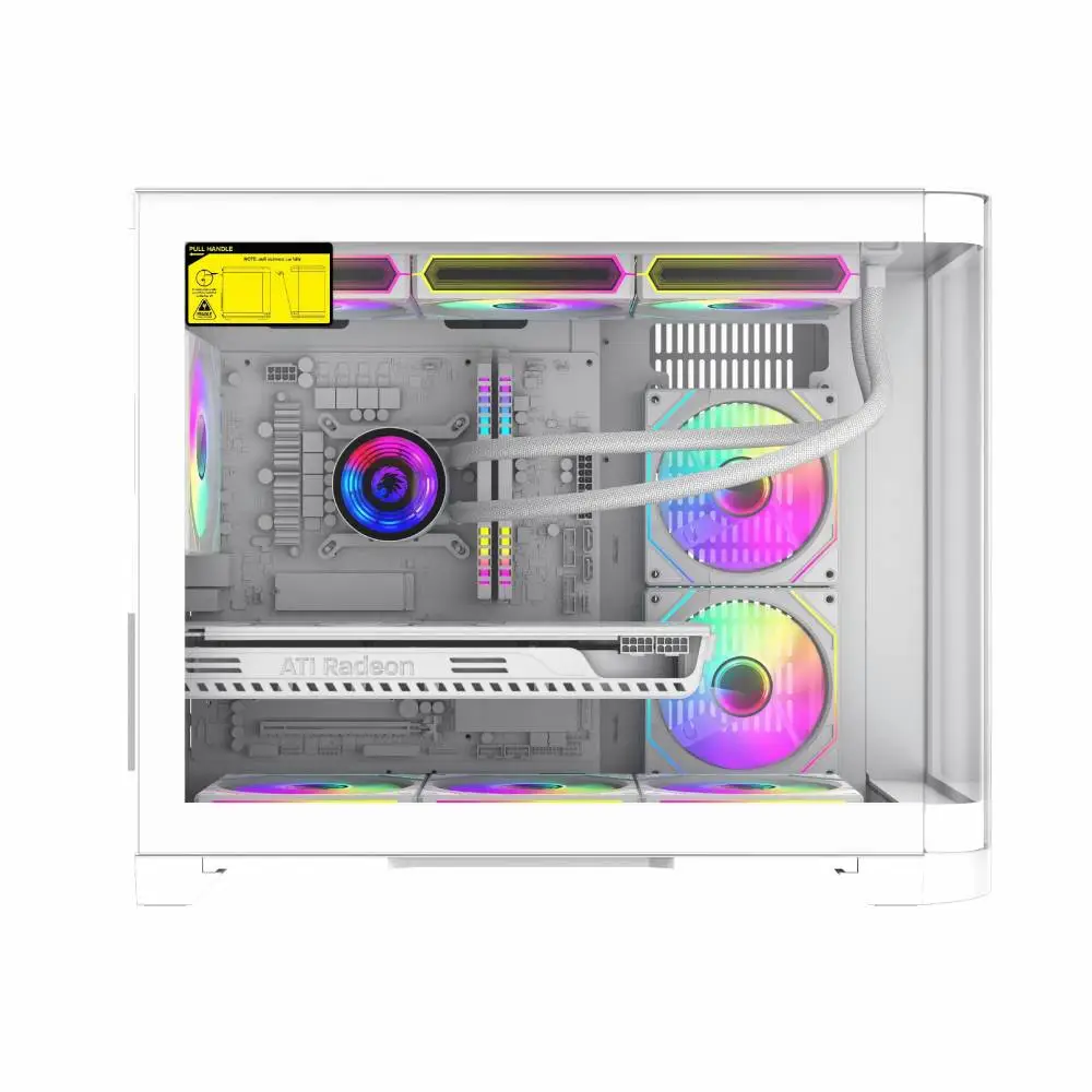 Кутия Gamemax HYPE-M White Case mATX 3 x 120 mm Addressable RGB fans