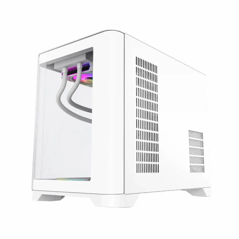 Кутия Gamemax HYPE-M White Case mATX 3 x 120 mm Addressable RGB fans
