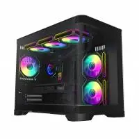 Кутия Gamemax HYPE-M Black Case mATX 3 x 120 mm Addressable RGB fans