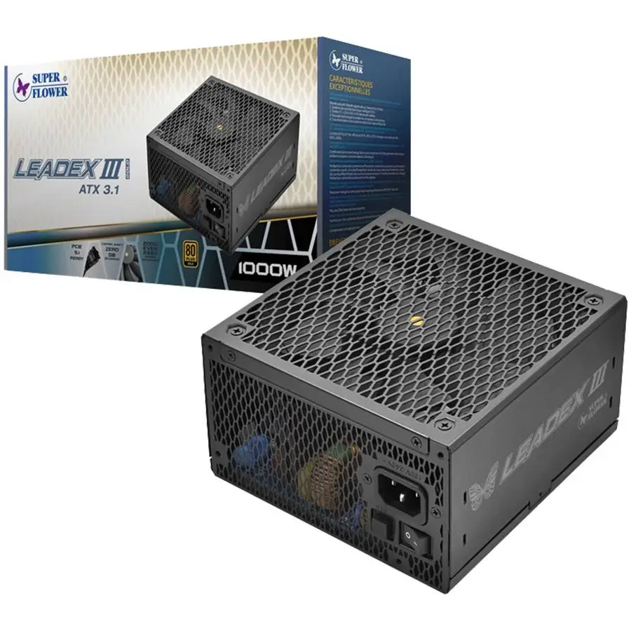 Захранване Super Flower Leadex III Gold 1000W ATX 3.1, 80 Plus Gold, Fully Modular - SF-1000F14GE