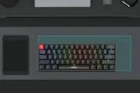 Геймърска механична клавиатура Marvo Saber 61 KG933G White - 61 keys, Red Switches [Linear]