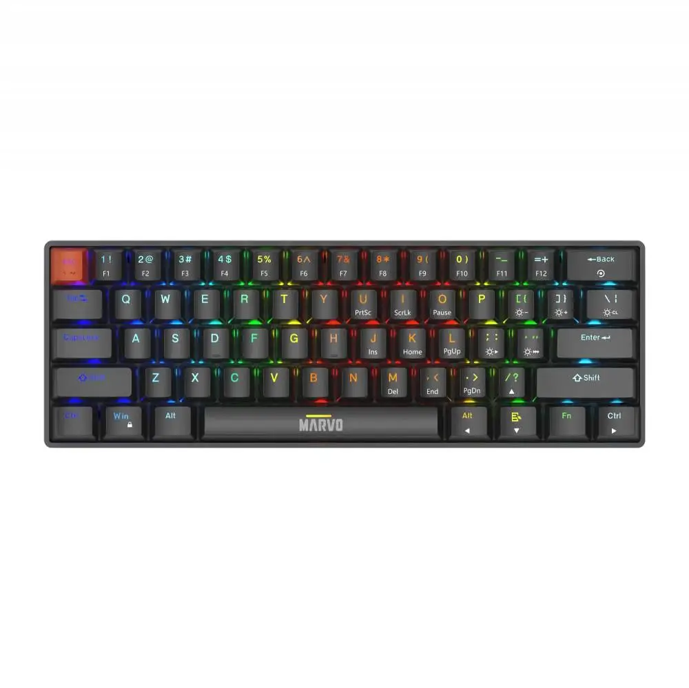 Геймърска механична клавиатура Marvo Saber 61 KG933G - 61 keys, Red Switches [Linear]