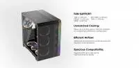 Кутия 1stPlayer VT7-BK USB-C Mesh ARGB Case ATX