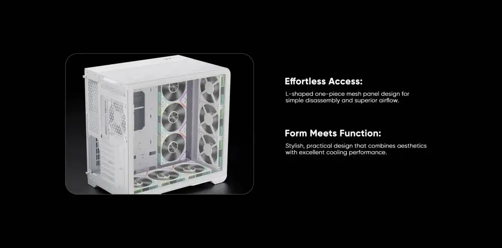 Кутия 1stPlayer VT7-BK USB-C Mesh ARGB Case ATX