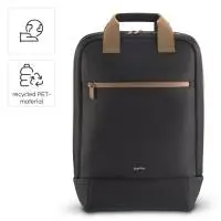 HAMA Раница за лаптоп "Ultra Lightweight", до 41 см (16,2"), черно с кафяво