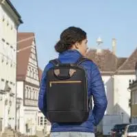 HAMA Раница за лаптоп "Ultra Lightweight", до 41 см (16,2"), черно с кафяво