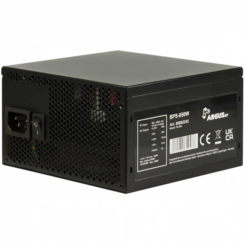 Захранване Inter Tech Argus BPS-850 850W 80 Plus Bronze ATX 3.0
