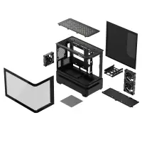 Кутия ASUS Prime AP202 ARGB mATX + 3 ARGB Вентилатора - Black