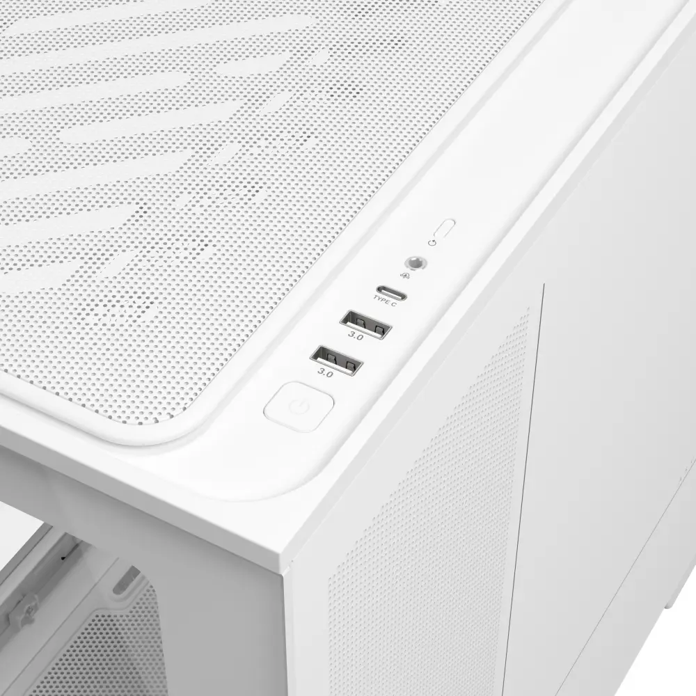 Кутия ASUS Prime AP202 ARGB mATX + 3 ARGB Вентилатора - White