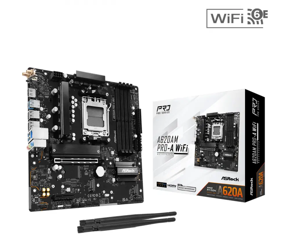 Дънна платка ASRock A620AM PRO-A WIFI AM5