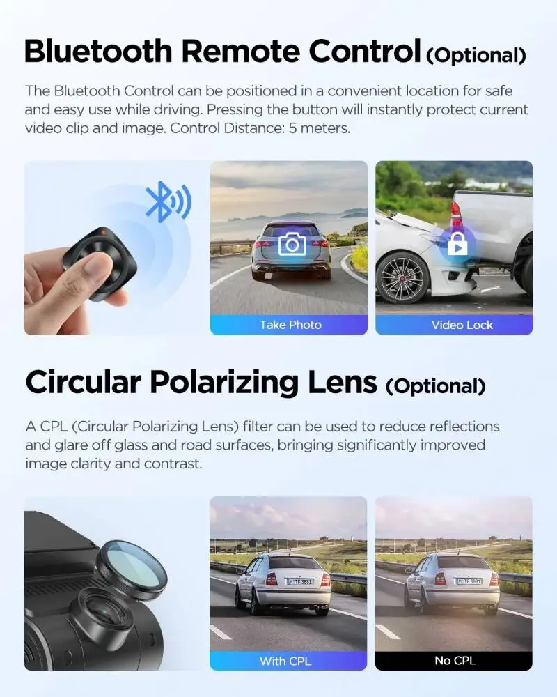 VIOFO Видеорегистратор Dash Cam A229 Plus 3 Channel - 2K, HDR, Sony STARVIS 2, GPS