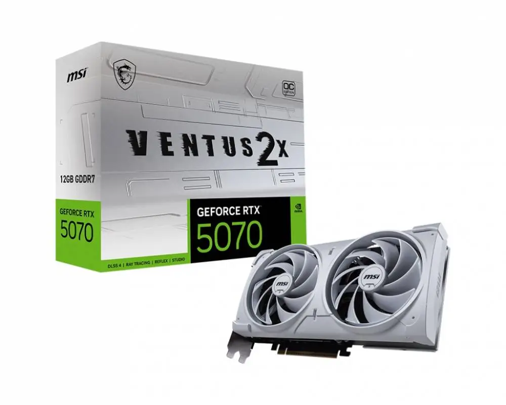 Видео карта MSI GeForce RTX 5070 12G VENTUS 2X OC WHITE