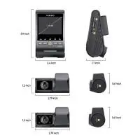 VIOFO Видеорегистратор Dash Cam A329S 3 Channel - 4K, HDR, Triple Sony STARVIS 2, GPS, Bluetooth, FOV Fisheye Cabin