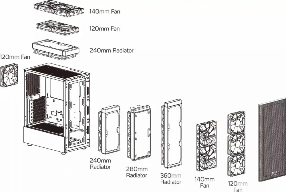 Кутия Adata XPG VALOR MESH Black 650W PSU