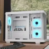 Кутия AeroCool P300C-G-WT-v1 Case mATX 3 x 120 mm Infinity Mirror A-RGB