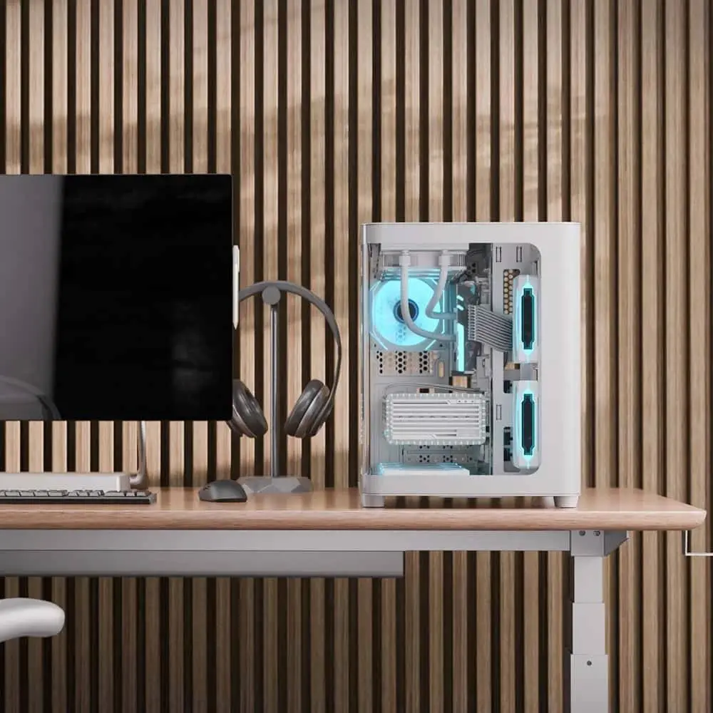 Кутия AeroCool P300C-G-WT-v1 Case mATX 3 x 120 mm Infinity Mirror A-RGB