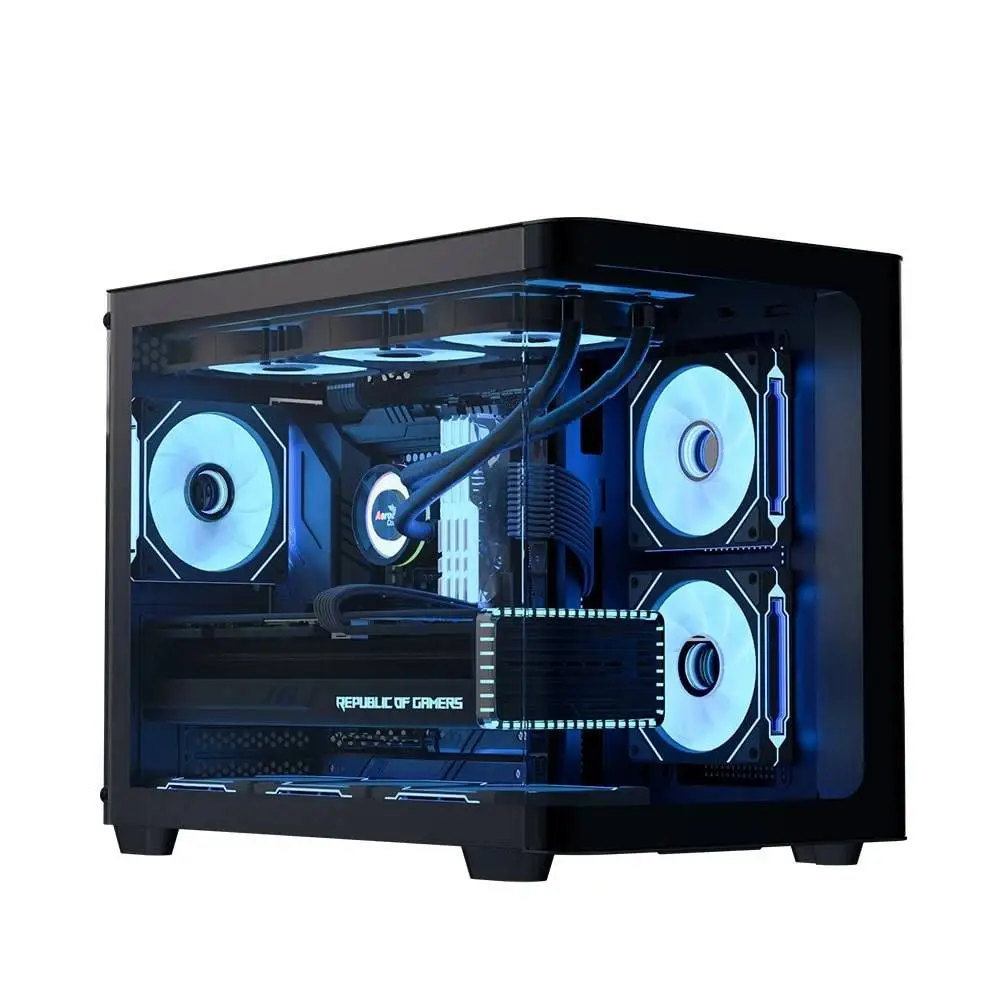 Кутия AeroCool P300C-G-BK-v1 Case mATX 3 x 120 mm Infinity Mirror A-RGB