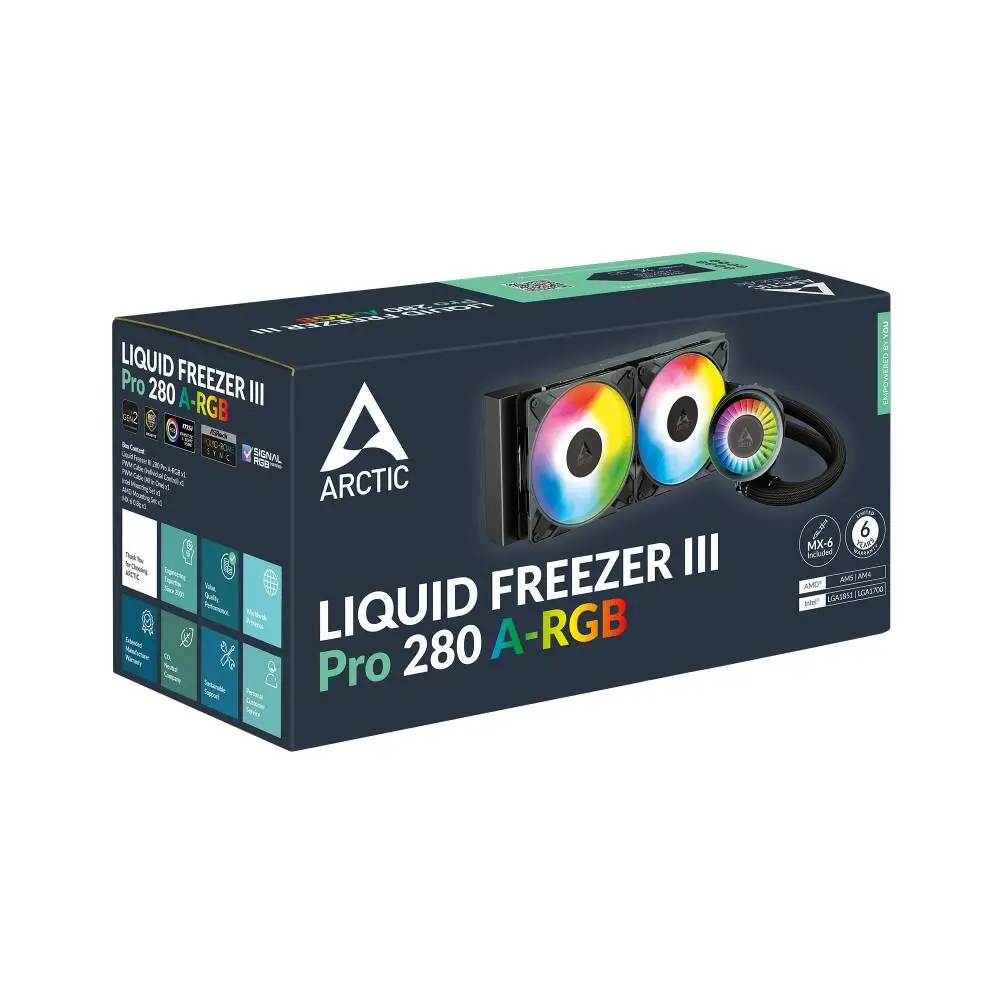 Водно охлаждане за процесор Arctic Liquid Freezer III Pro 280 A-RGB Black - ACFRE00183A